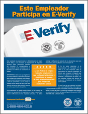 E-Verify参与海报图片(西班牙文